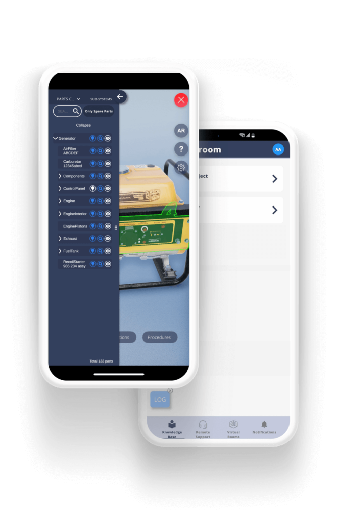 Digital Parts Catalog frontline.io 3D AR Remote Training & Support